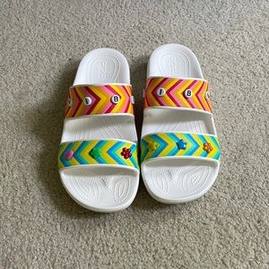 Crocs. Size 11/12 womens or mens. Depends on your vibe